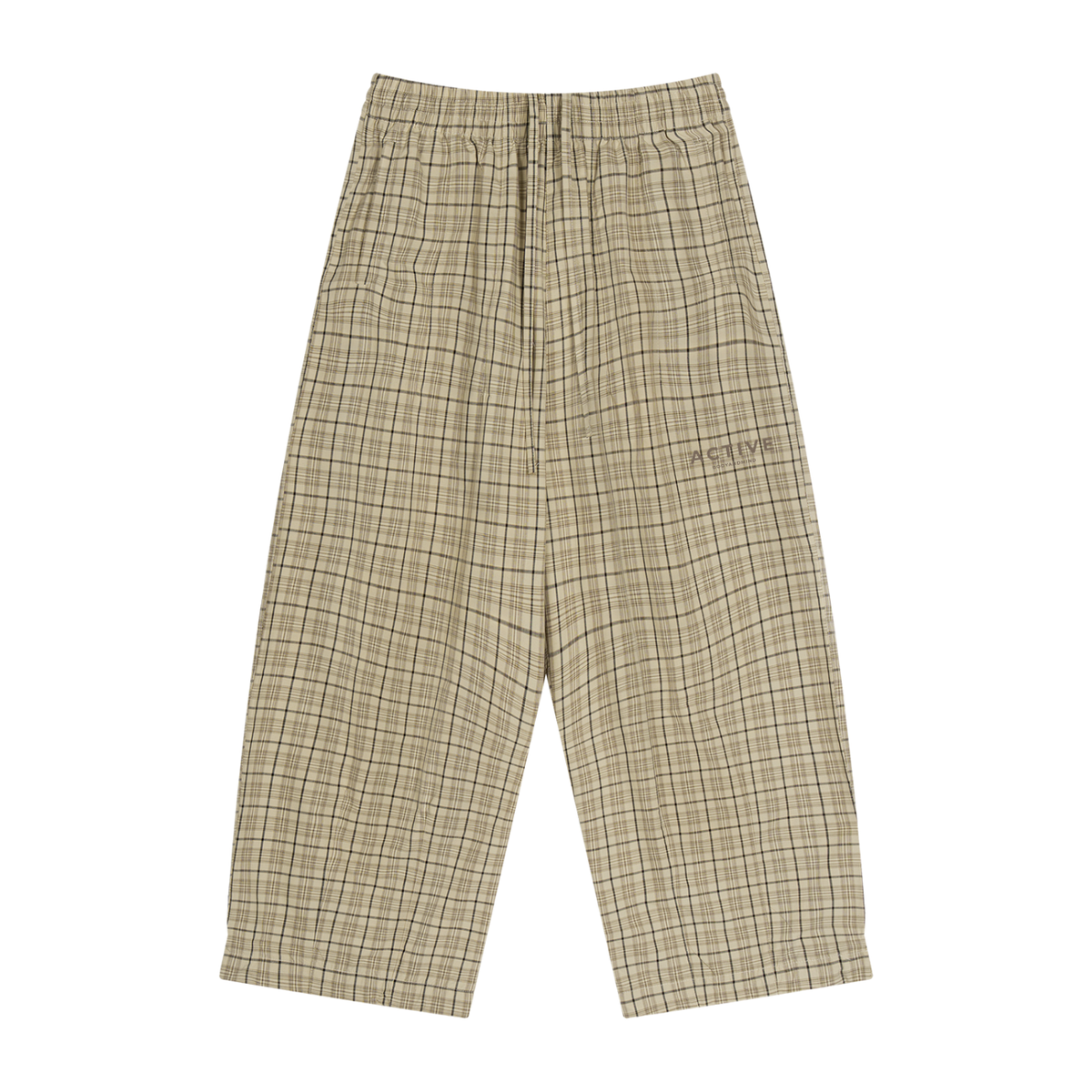 Active Plaid Wide Leg Pants