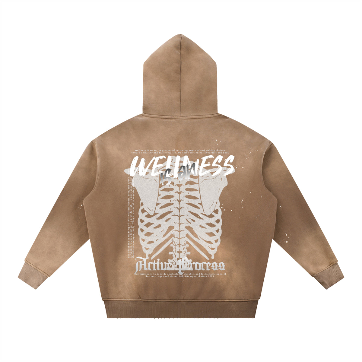 Active Frayed Fleece Hoodie