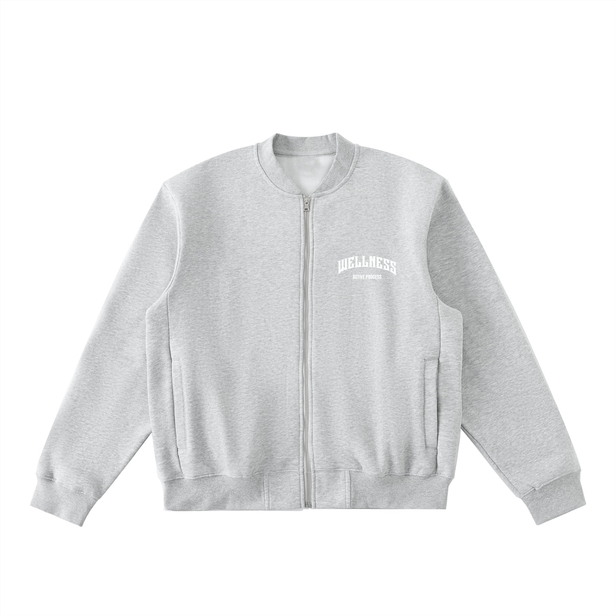 Wellness Zip-Up Fleece Varsity Jacket