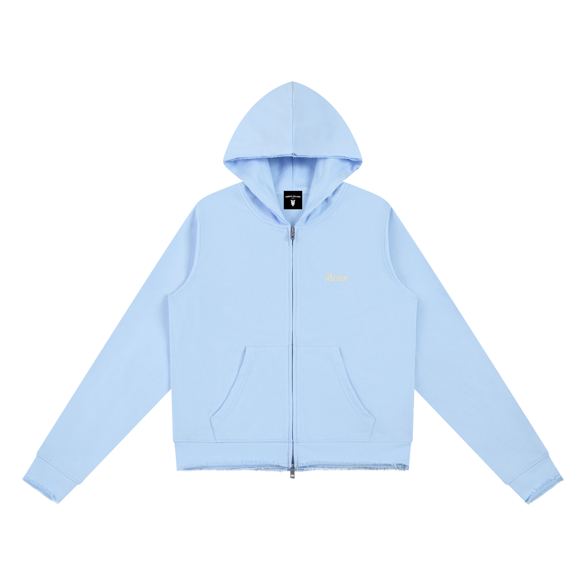 Active Raw Edge Full Zip Hoodie