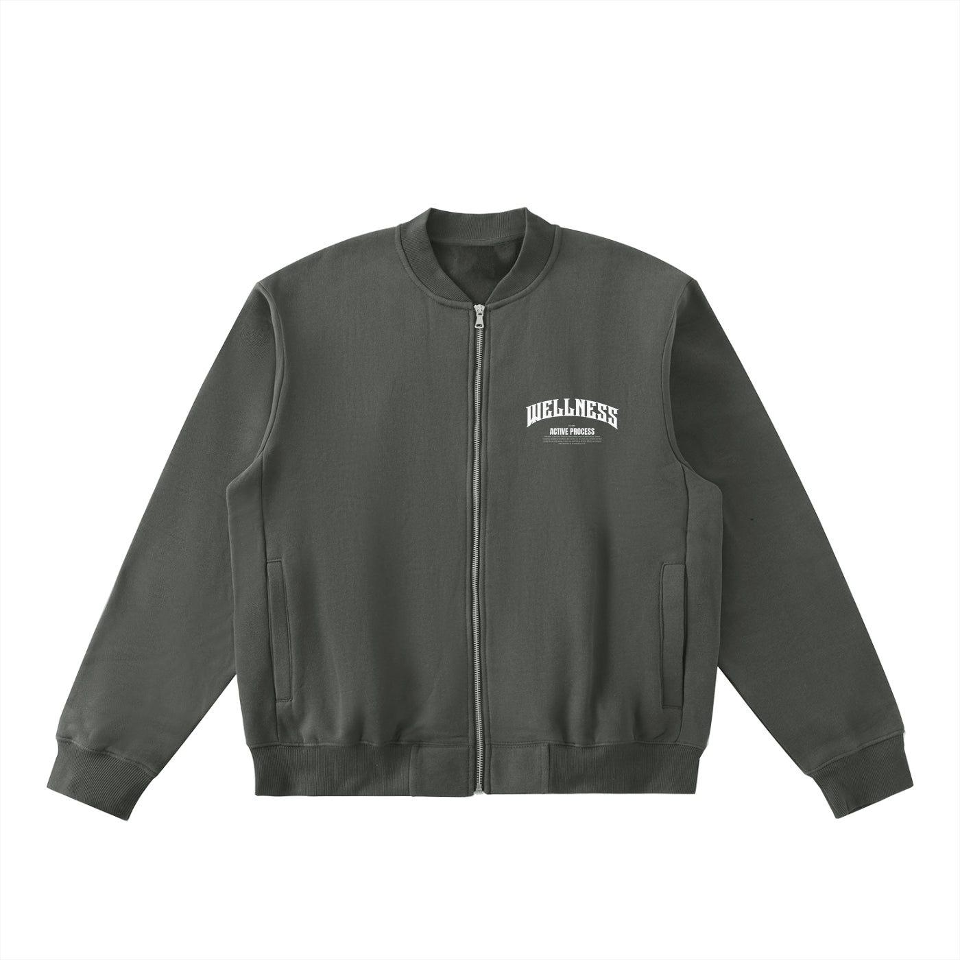 Wellness Zip-Up Fleece Varsity Jacket