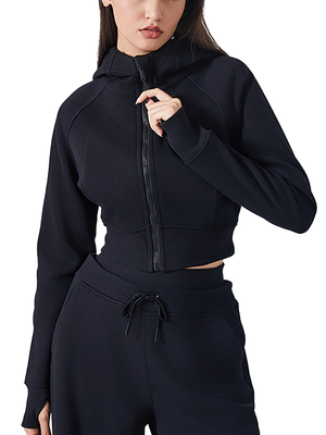 Active Cropped Runners Hoodie