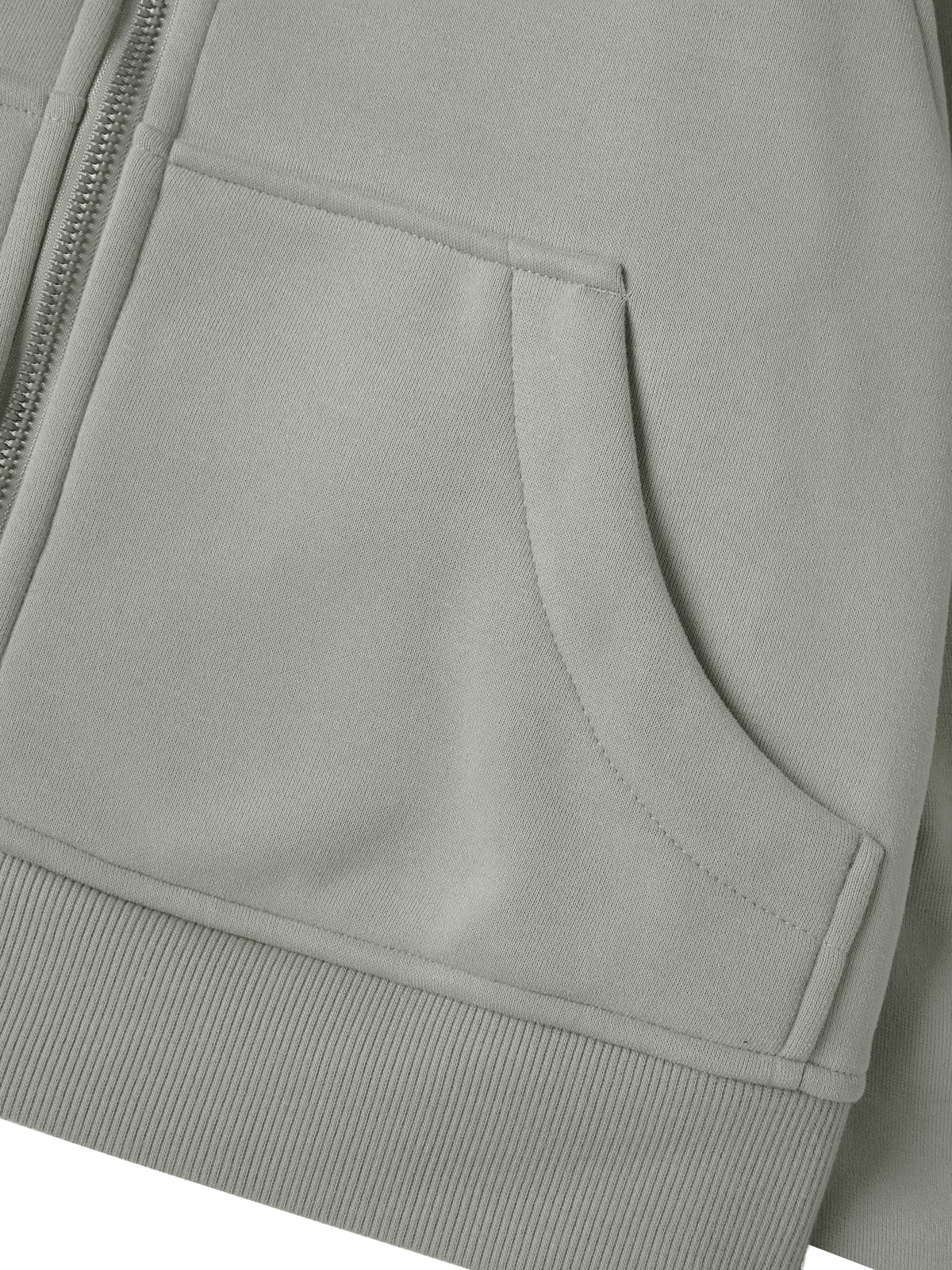 Active Cropped Zip-Through Hoodie-Light