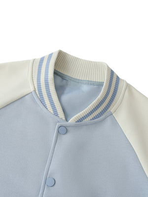 Wellness Varsity Jacket (Light Blue)