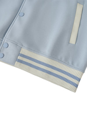 Wellness Varsity Jacket (Light Blue)