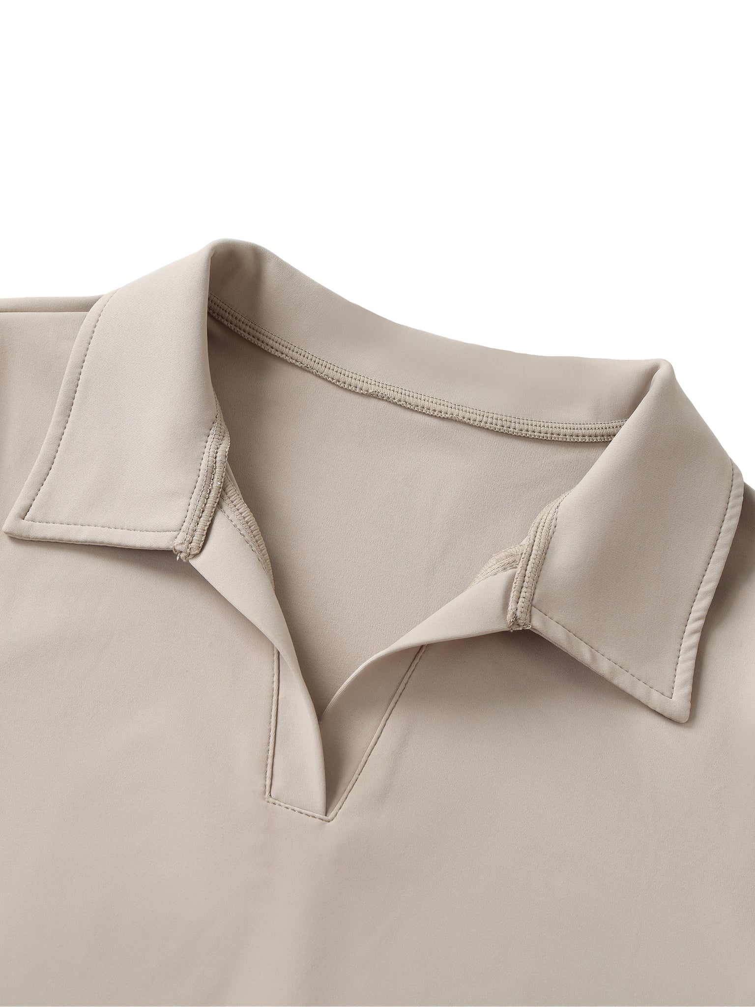Active V-Neck Lapel Crop Top