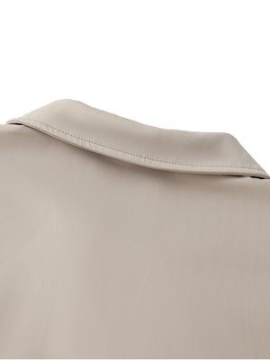 Active V-Neck Lapel Crop Top
