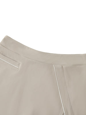 Active High-Waist Pocketed A-Line Skirt