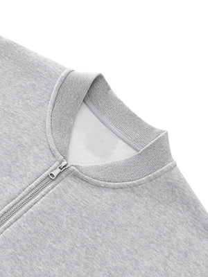 Wellness Zip-Up Fleeced Varsity Jacket