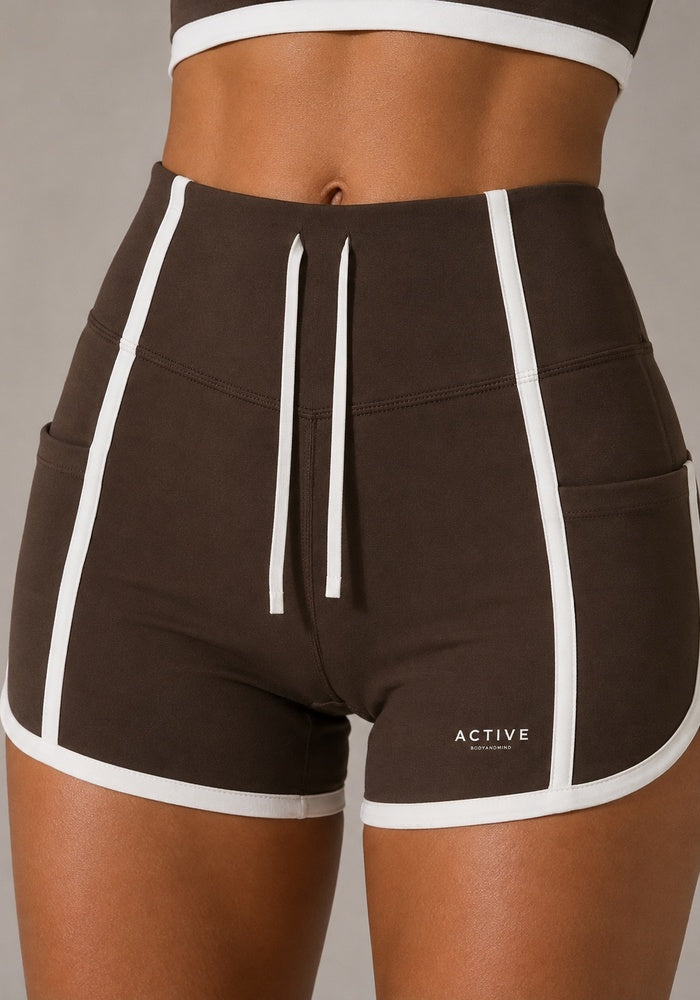 Active Color Block Yoga Shorts
