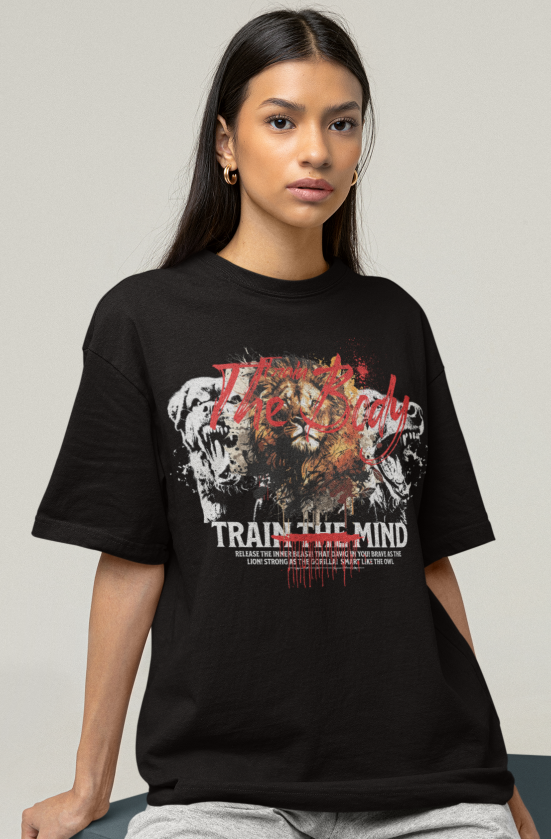 TTBTTM Beast Oversize Graphic Tee (Black)