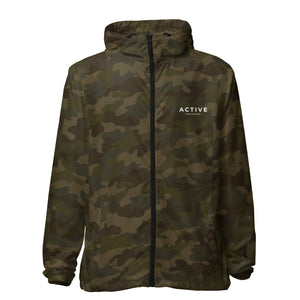 Active Lightweight Full Zip Windbreaker (Camo)